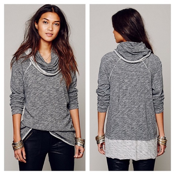 Free People Beach Gray Altered Pullover Sweater SM - Picture 4 of 4